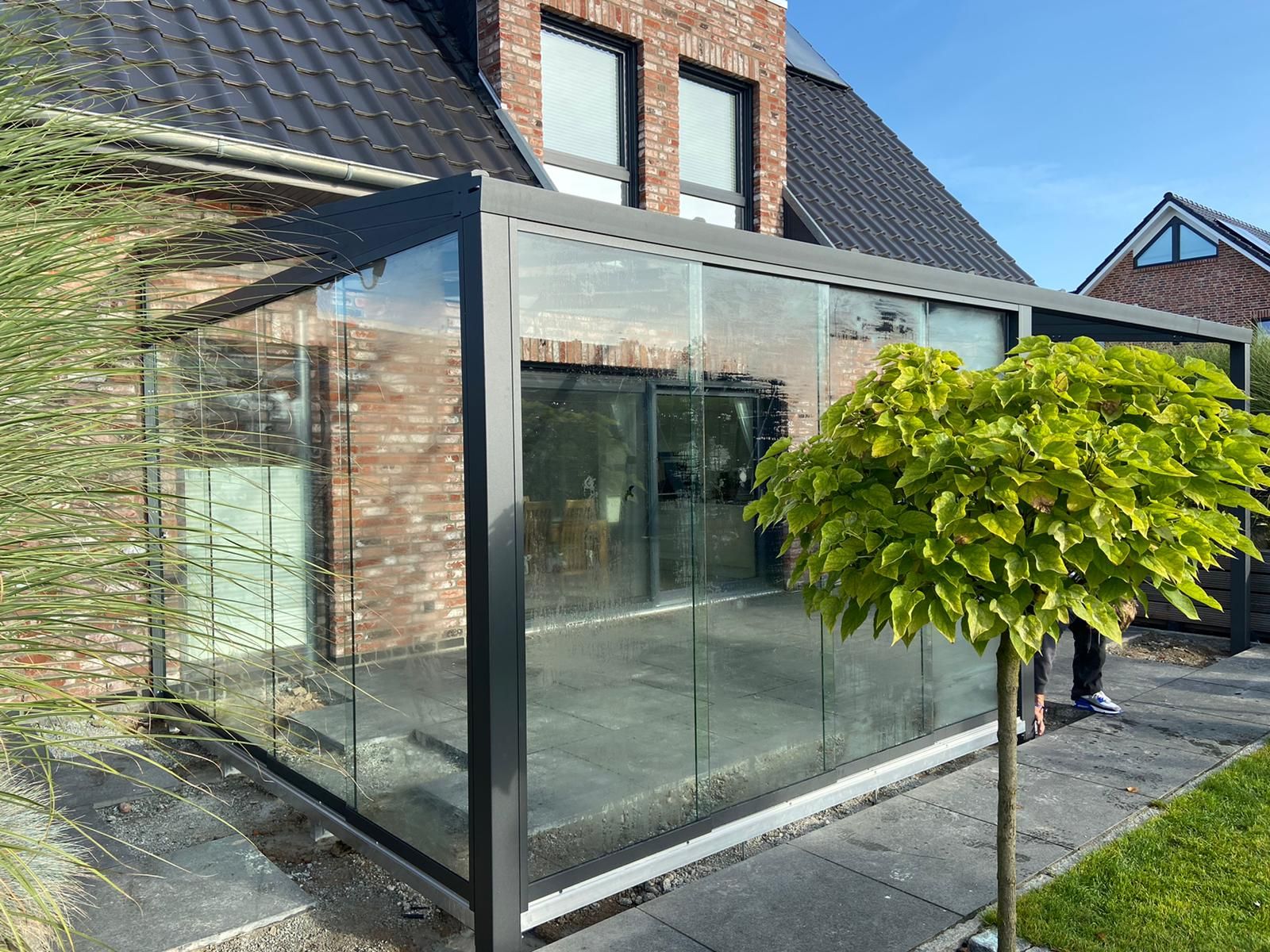 Wintergarten 7x4 Anthrazit Schiebetueren Fenster Hamburg 36636896 -