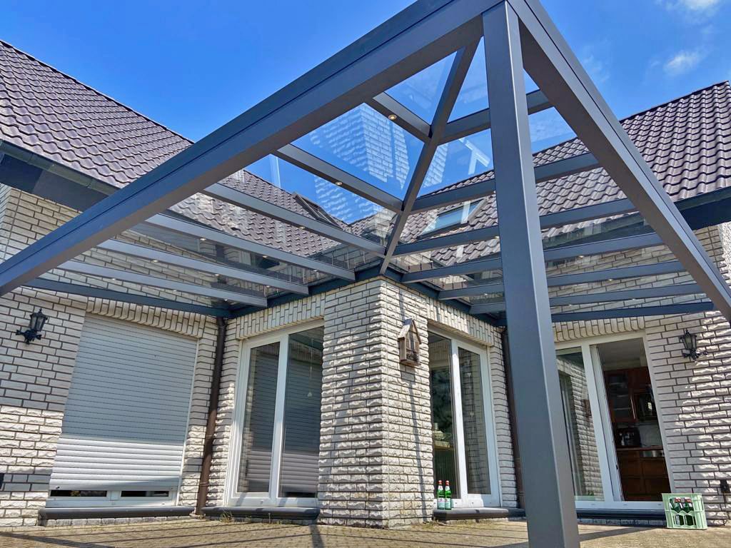 Terrassendach 12x3 Anthrazit Sonderform L Form Eck Beleuchtung Geldern nrw 6450f6d0 -